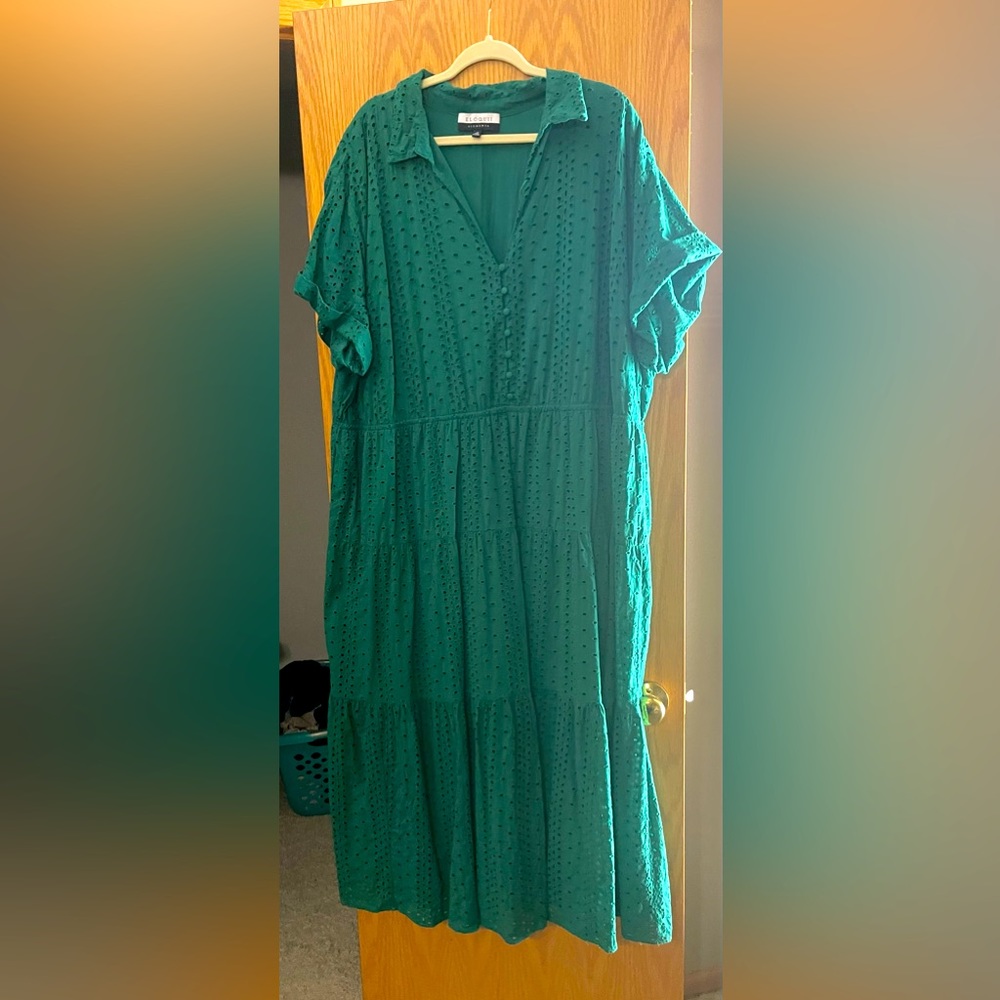 Eloquii Elements lined eyelet dress size 28